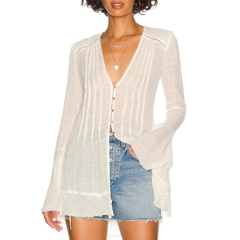 Free People Greta Gauze Top Free People XS